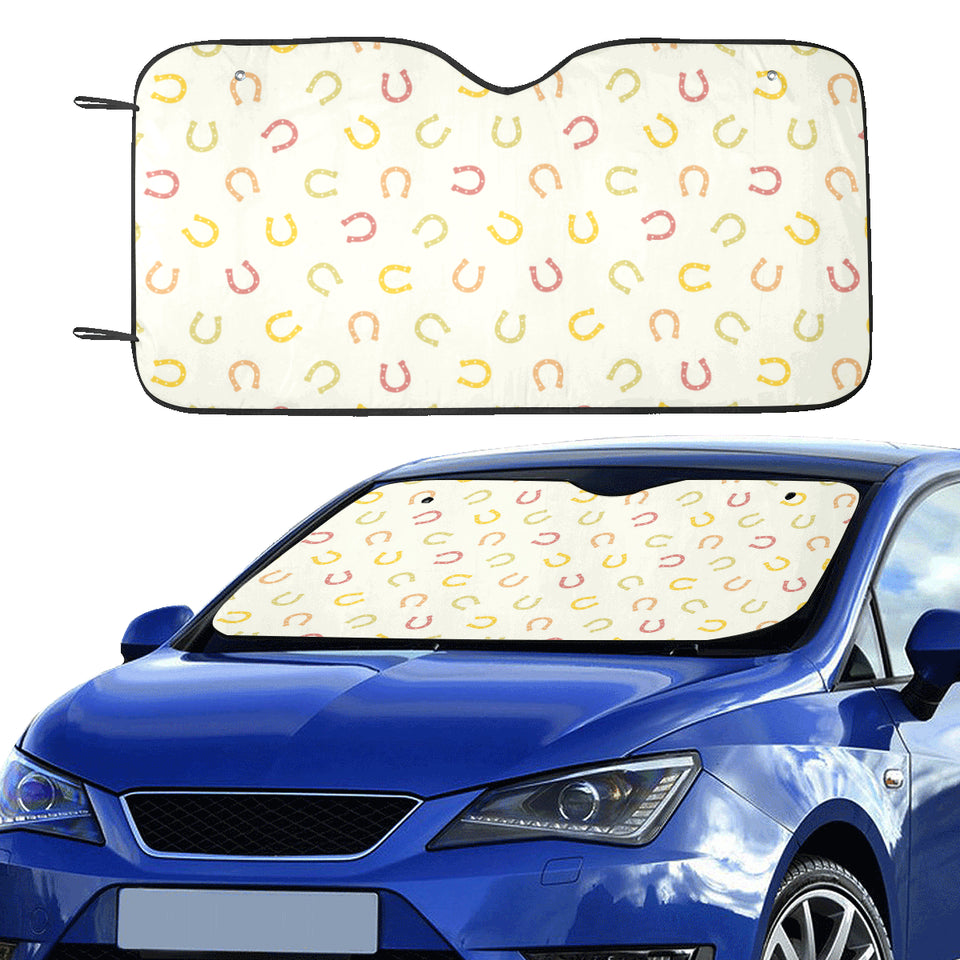 Horseshoes Pattern Print Design 02 Car Sun Shade