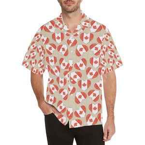 Canada Pattern Print Design 01 Men's All Over Print Hawaiian Shirt (Model T58)