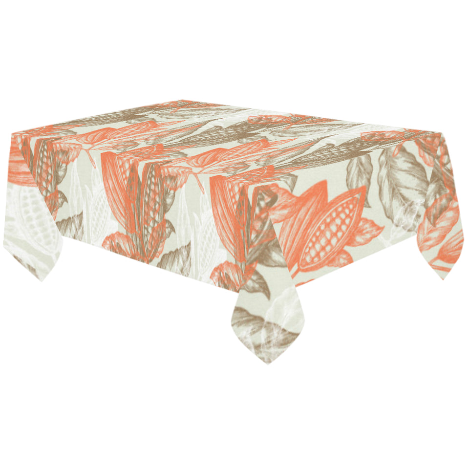 Cocoa beans Cocoa tree pattern Tablecloth