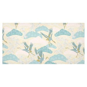 Bonsai bamboo stork japanese pattern cream theme Tablecloth