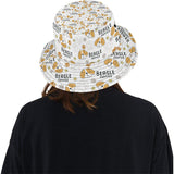 Cute beagle dog pattern background Unisex Bucket Hat