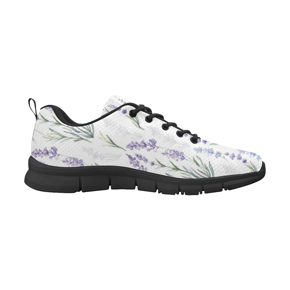 Hand painting Watercolor Lavender Women's Sneaker Shoes