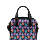 Pineapples pattern zigzag background Shoulder Handbag