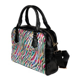 Colorful zebra skin pattern Shoulder Handbag