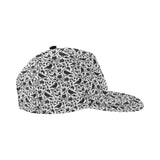 Crow dark floral pattern All Over Print Snapback Cap