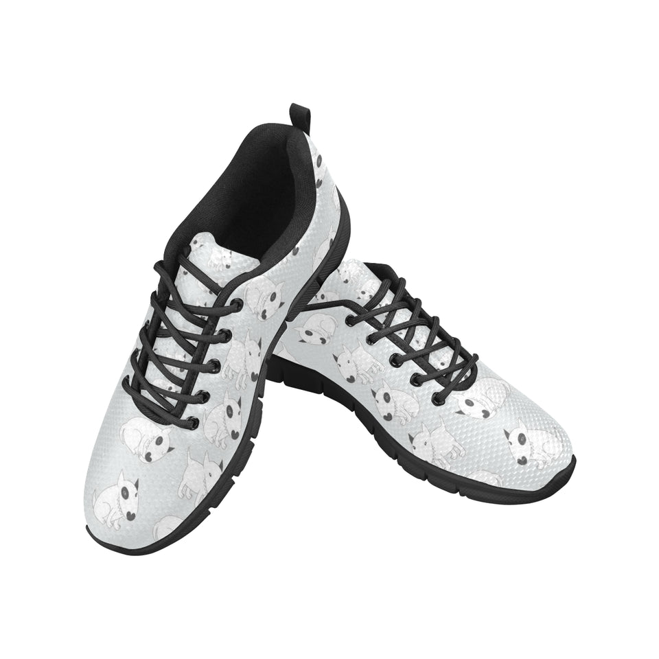 Bull Terrier Pattern Print Design 01 Men's Breathable Sneakers ( Model 055)