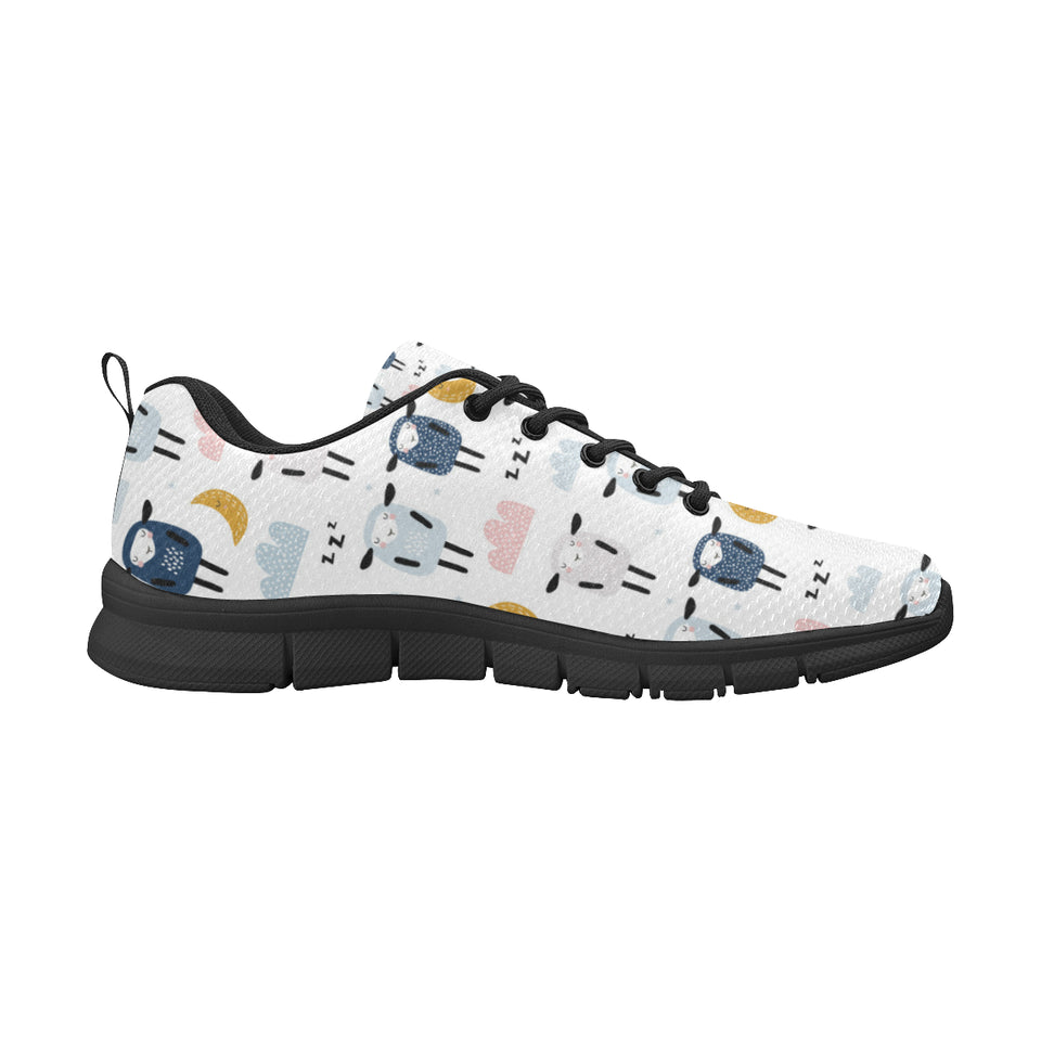 Cute sleeping sheep moon cloud pattern Men's Sneaker Shoes