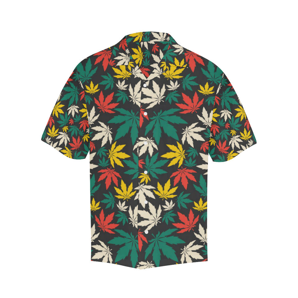 Canabis Marijuana Weed Pattern Print Design 02 Men's All Over Print Hawaiian Shirt (Model T58)