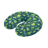 Lime ice flower pattern U-Shaped Travel Neck Pillow