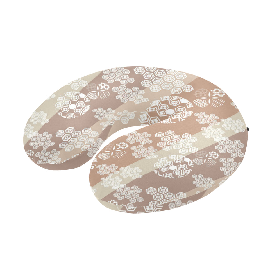 Beautiful hexagon japanese  pattern U-Shaped Travel Neck Pillow