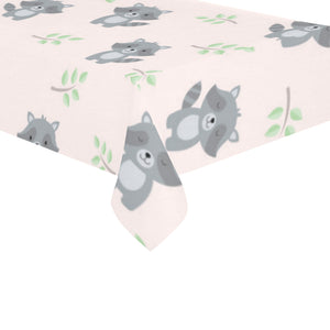 cute raccoons leaves pattern Tablecloth