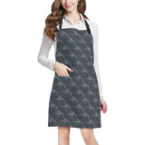 Swordfish Pattern Print Design 03 All Over Print Adjustable Apron