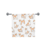 shiba inu dog pattern Bath Towel