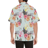 Colorful orchid flower pattern Men's All Over Print Hawaiian Shirt