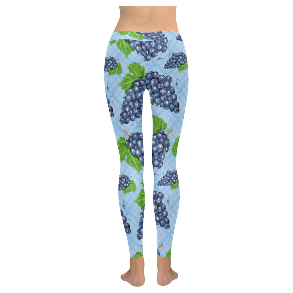 Watercolor grape pattern Women's Legging Fulfilled In US