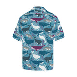 Whale design pattern Men's All Over Print Hawaiian Shirt