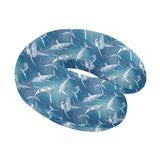 Shark hand drawn U-Shaped Travel Neck Pillow