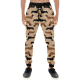 Dachshund floral background Unisex Casual Sweatpants
