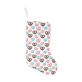Pretzels Pattern Print Design 04 Christmas Stocking