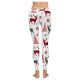 Deer tree snowflakes chrismas pattern Women's Legging Fulfilled In US