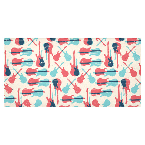 Red Blue guitar pattern Tablecloth