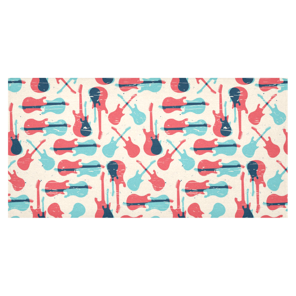 Red Blue guitar pattern Tablecloth