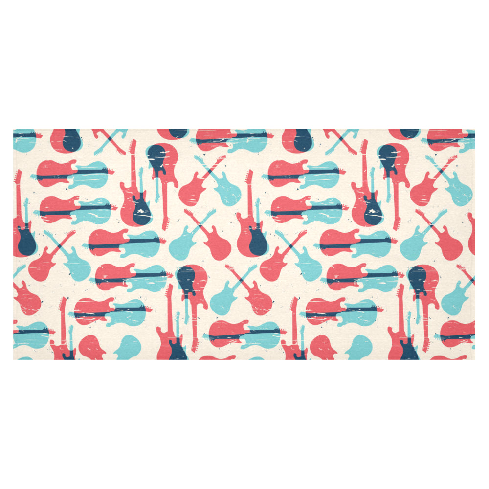 Red Blue guitar pattern Tablecloth