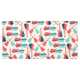 Red Blue guitar pattern Tablecloth