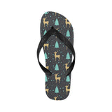 Deers star tree pattern Unisex Flip Flops