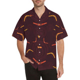 Boomerang Australian aboriginal ornament circle bl Men's All Over Print Hawaiian Shirt