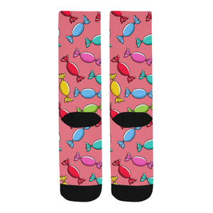 Colorful wrapped candy pattern Crew Socks