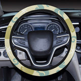 Seahorse shell starfish pattern background Car Steering Wheel Cover