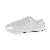 Airplane print pattern Men's Low Top Shoes White