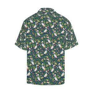 Pelican Pattern Print Design 05 Men's All Over Print Hawaiian Shirt (Model T58)