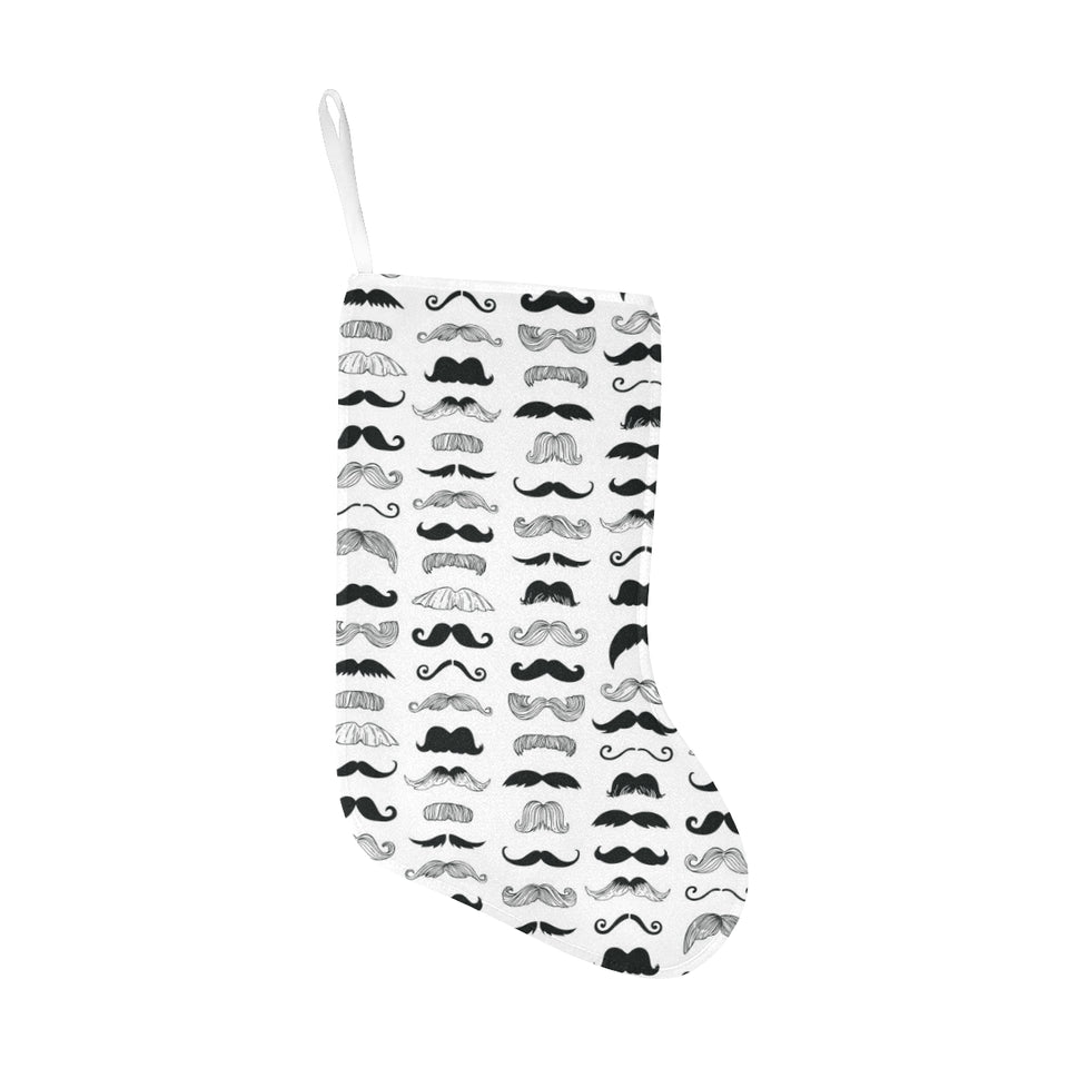 Mustache Beard Pattern Print Design 04 Christmas Stocking