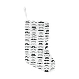 Mustache Beard Pattern Print Design 04 Christmas Stocking