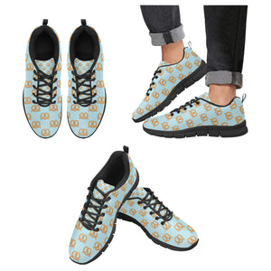 Pretzels Pattern Print Design 03 Men's Breathable Sneakers ( Model 055)