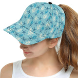 Blue starfish coral reef pattern All Over Print Snapback Cap