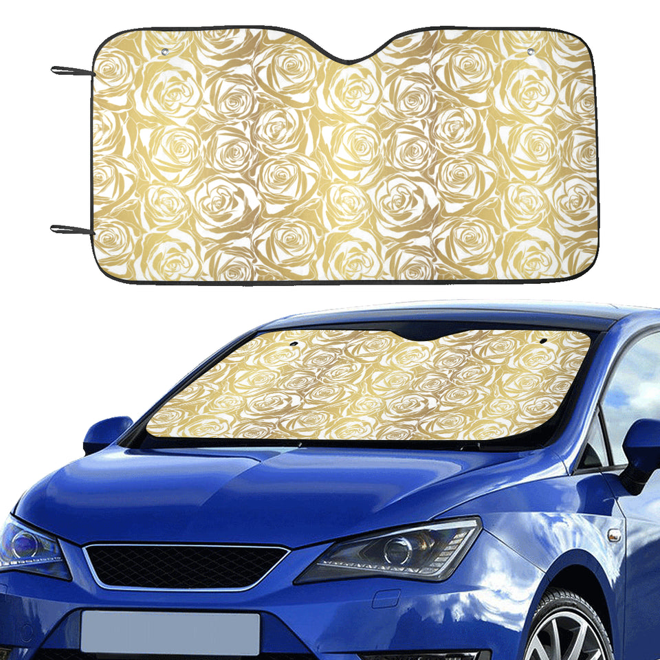 Rose Pattern Print Design 05 Car Sun Shade