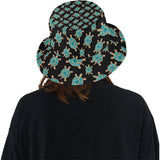 Sea turtle blue stone pattern Unisex Bucket Hat