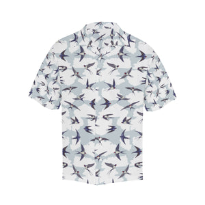 Swallow Pattern Print Design 05 Men's All Over Print Hawaiian Shirt (Model T58)