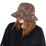 Coffee bean flower pattern Unisex Bucket Hat