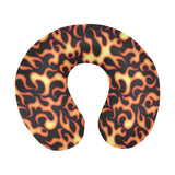 Fire flame dark pattern U-Shaped Travel Neck Pillow