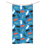 Colorful rhino pattern Bath Towel