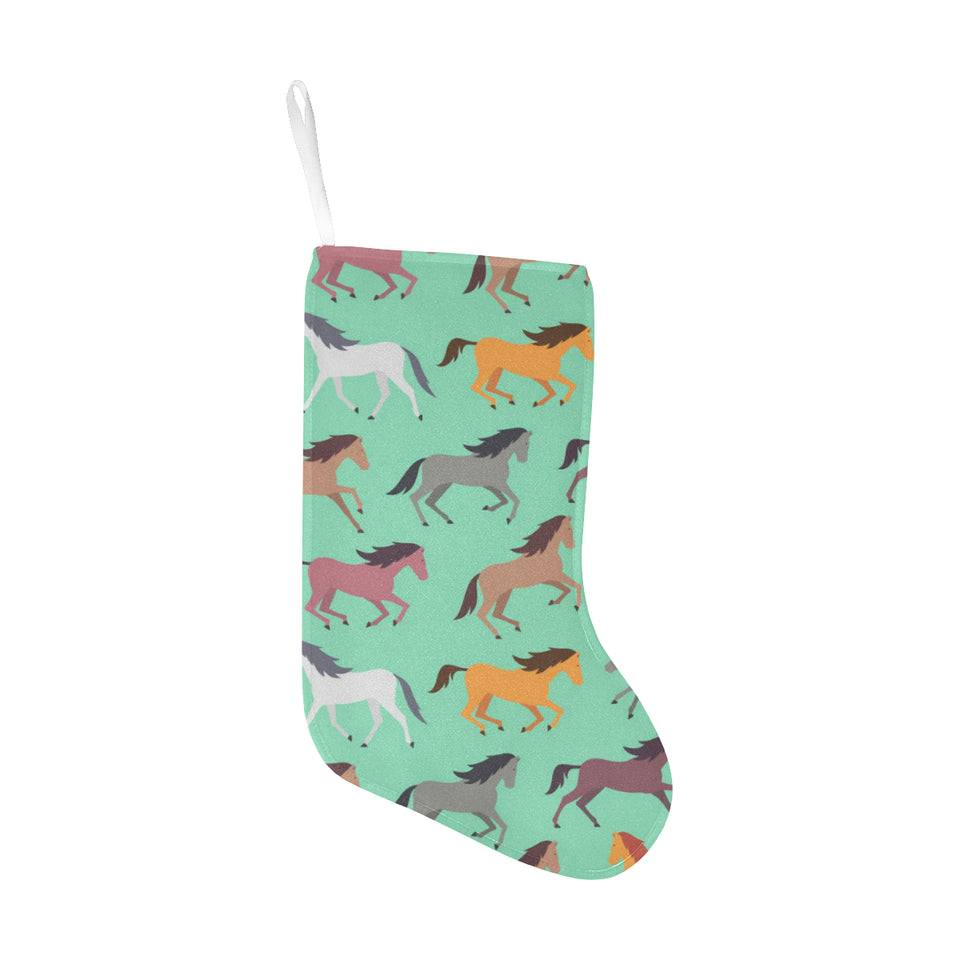 Colorful horses pattern Christmas Stocking