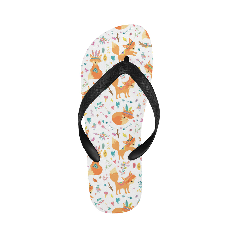 cute tribal fox pattern Unisex Flip Flops
