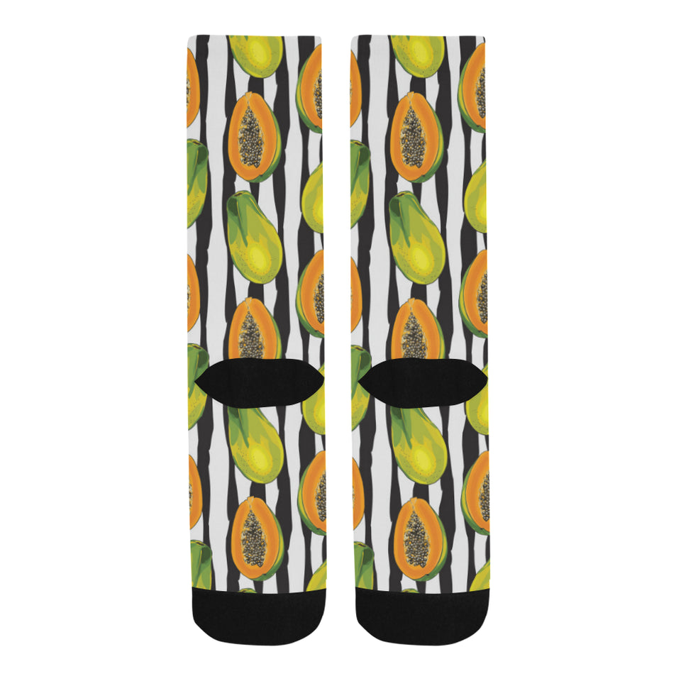 papaya design pattern Crew Socks