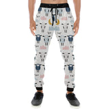 Cute sleeping sheep moon cloud pattern Unisex Casual Sweatpants