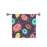 Colorful donut glaze pattern Bath Towel