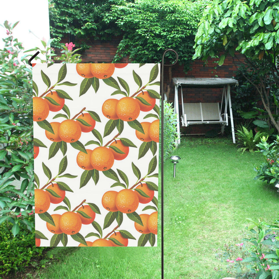 Oranges pattern background House Flag Garden Flag